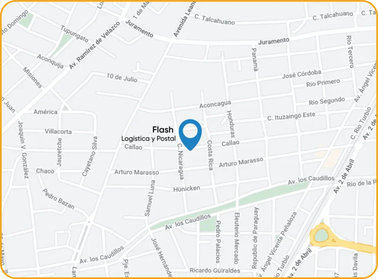 Ubicacion en el mapa de la sucursal de La Rioja