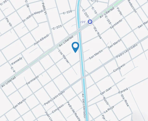 Ubicacion en el mapa de la sucursal de Santiago